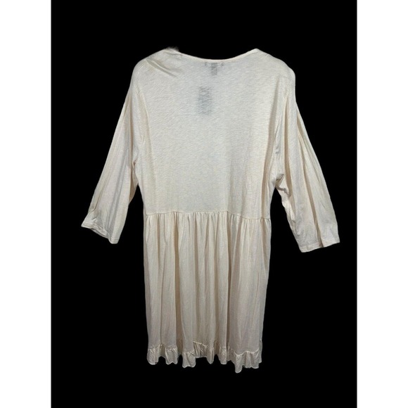 Torrid Plus 2X 18/20 Kimono Cream Off White Slub 3/4 Sleeves Open Front NWT $55 - Picture 3 of 4